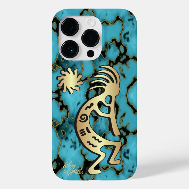 Funda De Case-Mate Para iPhone Estuche Gold Southwest Kokopelli para iPhone / iPa (Reverso )