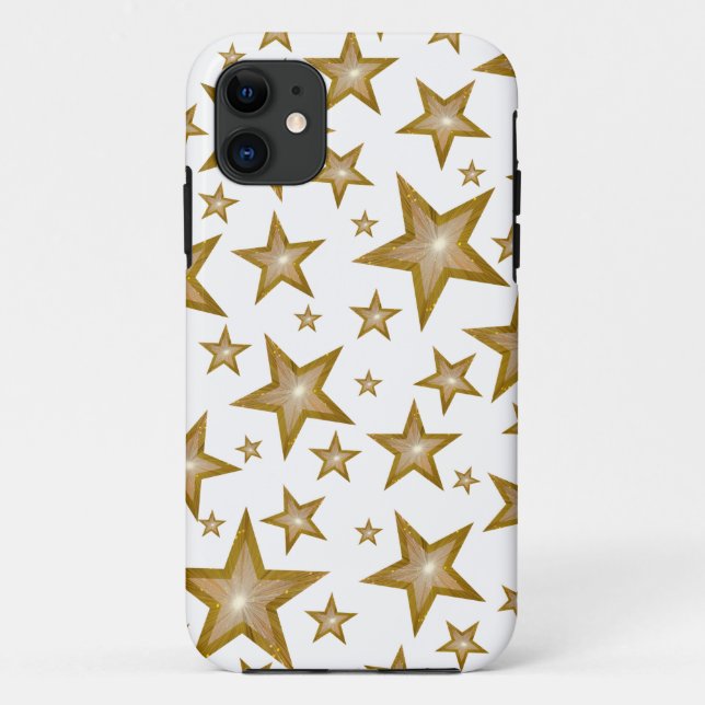 Funda De Case-Mate Para iPhone Estuche "Gold" Stars para iPhone blanco (Reverso)