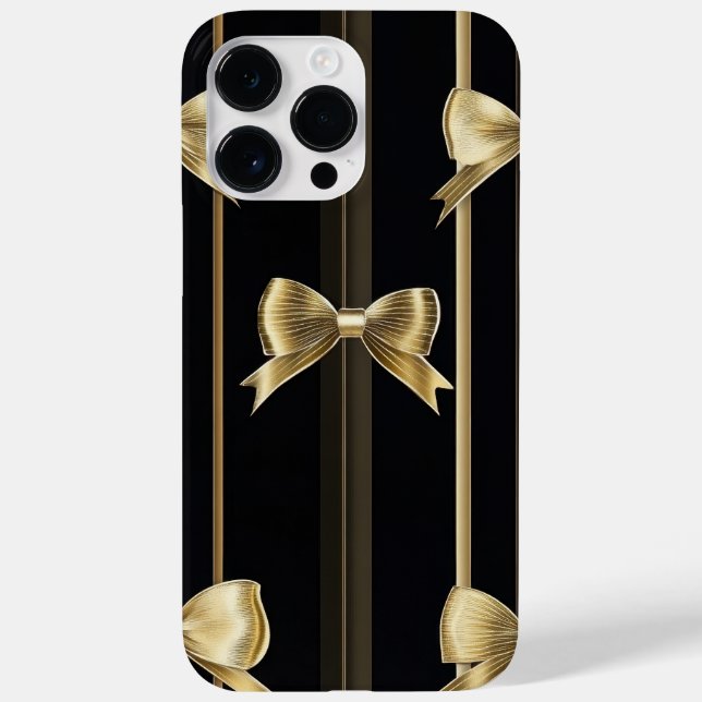 Funda De Case-Mate Para iPhone Estuche Golden Bow Luxe Phone (Reverso)