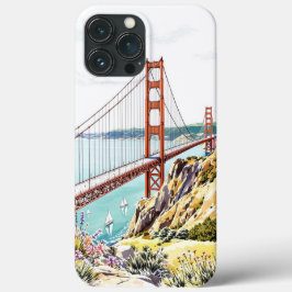 Funda Para iPhone 13 Pro Max Estuche Golden Gate BridgeiPhone / iPad de San Fra