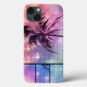 Funda Para iPhone 13 Estuche Grass Sparkle Purple, Pink N Blue iPad