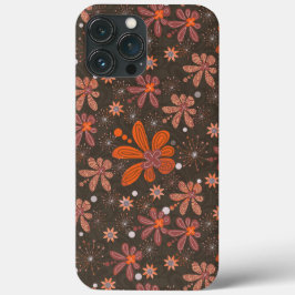 iPhone 15 Pro Max Estuche Groovy Funda de chocolate floral-Mate para