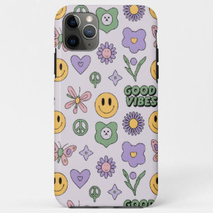Funda Para iPhone 11 Pro Max Estuche Groovy Good Vibes Y2K Butterfly para iPhon