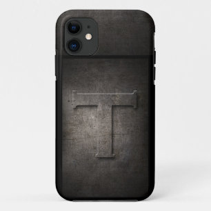 Funda Para iPhone 11 Estuche Grunge Metalizado Monograma Iphone