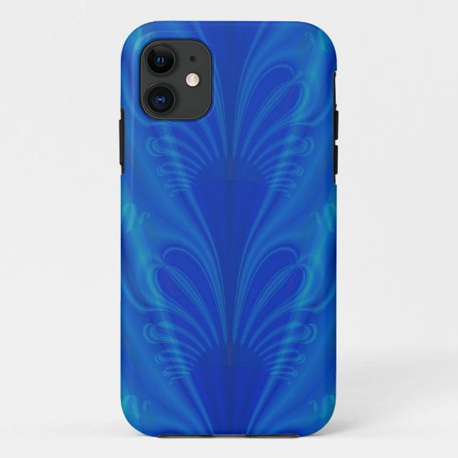 Funda De Case-Mate Para iPhone Estuche Guay Blue Fractal Iphone (Reverso)
