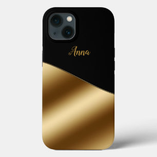 13 Estuche Guay Gold~Estuche para iPhone Funda negro
