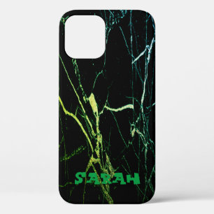 Funda Para iPhone 12 Estuche Guay Trendy Black Marble Funda-Mate para i