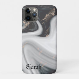 Funda Para iPhone 11 Pro Estuche Guay Trendy Black Marble Funda-Mate para i