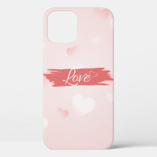 Funda Para iPhone 12 Estuche Guay Trendy Pink Heart Love Funda-Mate par