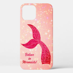 Funda Para iPhone 12 Estuche Guay Trendy Pink Mermaid Funda-Mate para i