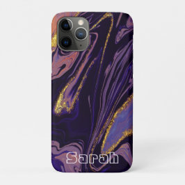 Funda Para iPhone 11 Pro Estuche Guay Trendy Purple Marble Funda-Mate para 