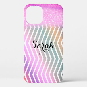Funda Para iPhone 12 Estuche Guay Trendy Purple Purpurina Funda-Mate pa