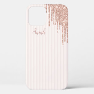 Funda Para iPhone 12 Estuche Guay Trendy Purpurina Rosa Funda-Mate para