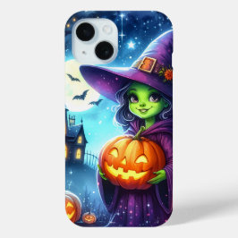 Funda Para iPhone 15 Estuche Halloween Little Witch para iPhone / iPad