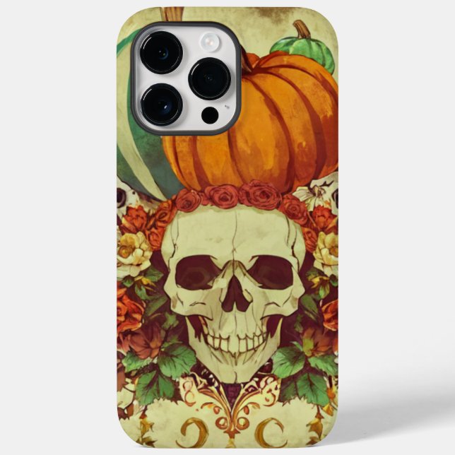 Funda De Case-Mate Para iPhone Estuche Halloween/skeleton/fall/calabaza para iPho (Reverso )