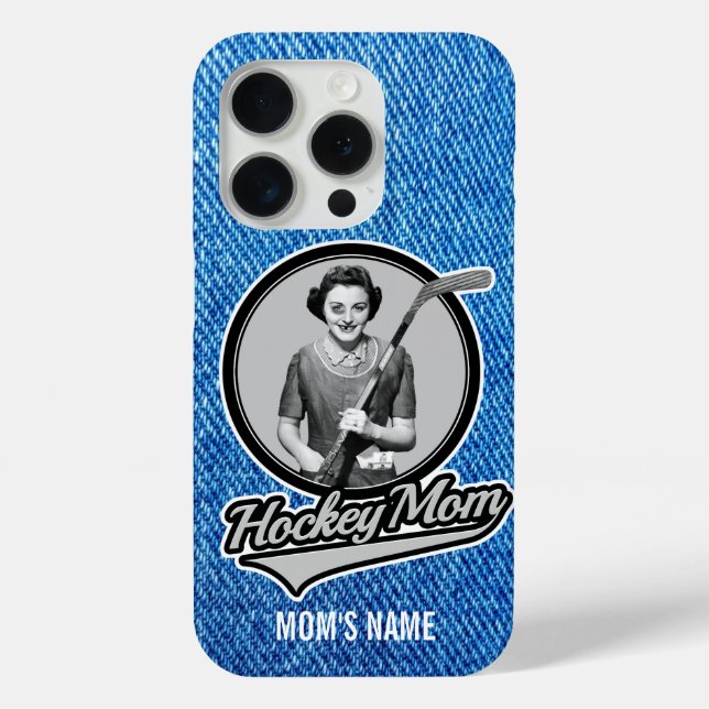 Funda De Case-Mate Para iPhone Estuche Hockey Mom iPhone (Reverso )