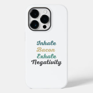 Funda Para iPhone 14 Pro De Case-Mate Estuche Inhale Bacon Exhale Negatividad para teléf