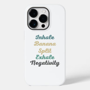 Funda Para iPhone 14 Pro De Case-Mate Estuche Inhale Banana Split Exhale Negatividad Tel
