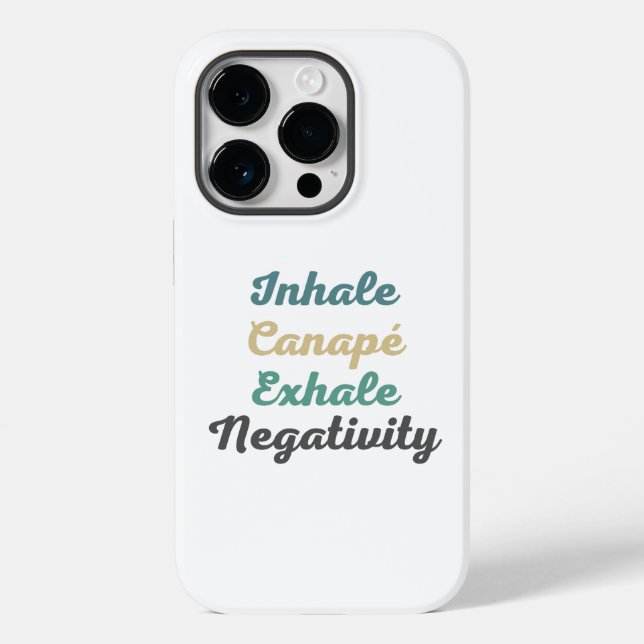 Funda De Case-Mate Para iPhone Estuche Inhale Canapé Exhale Negatividad para telé (Reverso )