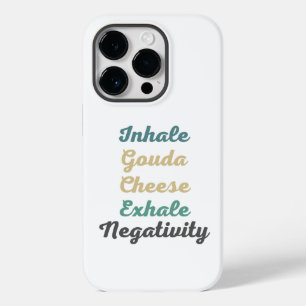 Funda Para iPhone 14 Pro De Case-Mate Estuche Inhale Gouda Queso Exhale Negatividad para