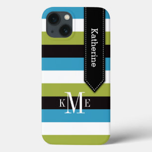 title_seo2 Estuche iPad Mini   Tiras   Blanco negro verde azu