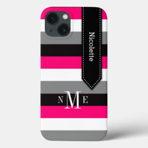 Funda Para iPhone 13 Estuche iPad Mini   Tiras   Rosa, negro, gris