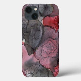 Funda Para iPhone 13 Estuche Iphone 7/8 Black Red Berry Phone