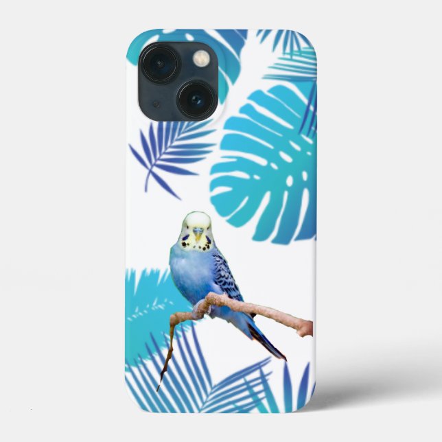 Funda De Case-Mate Para iPhone Estuche IPhone Blue Budgie y Parakeet (Reverso )