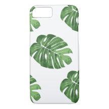 estuche IPhone con hojas tropicales impresas