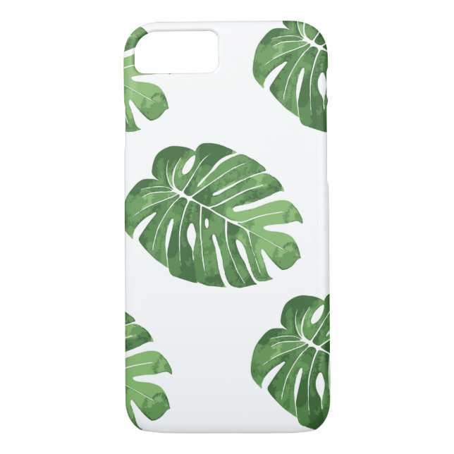 Funda De Case-Mate Para iPhone estuche IPhone con hojas tropicales impresas (Reverso)