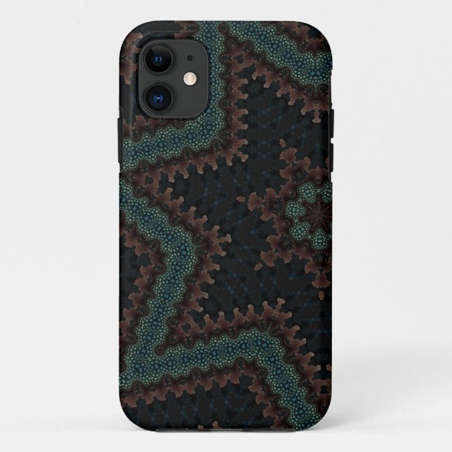 Funda De Case-Mate Para iPhone estuche iphone de estrella fractal (Reverso)