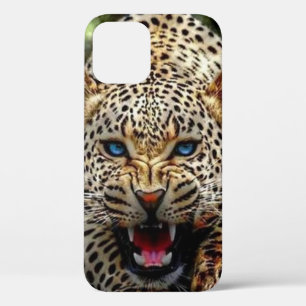 Funda Para iPhone 12 Estuche iPhone de leopardo de ojos azules / iPad