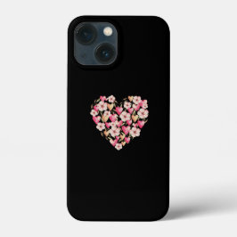 Funda Para iPhone 13 Mini Estuche iphone Flower Heart