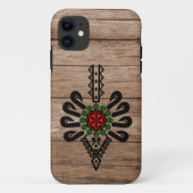 Estuche iPhone / iPad Patrón folk de las tierras a