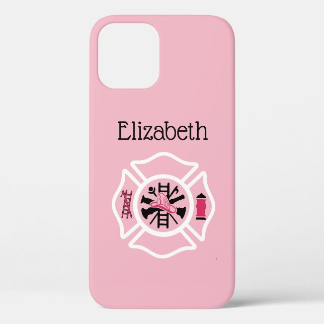 Funda De Case-Mate Para iPhone Estuche Iphone personalizado Lady Firefighter (Reverso )