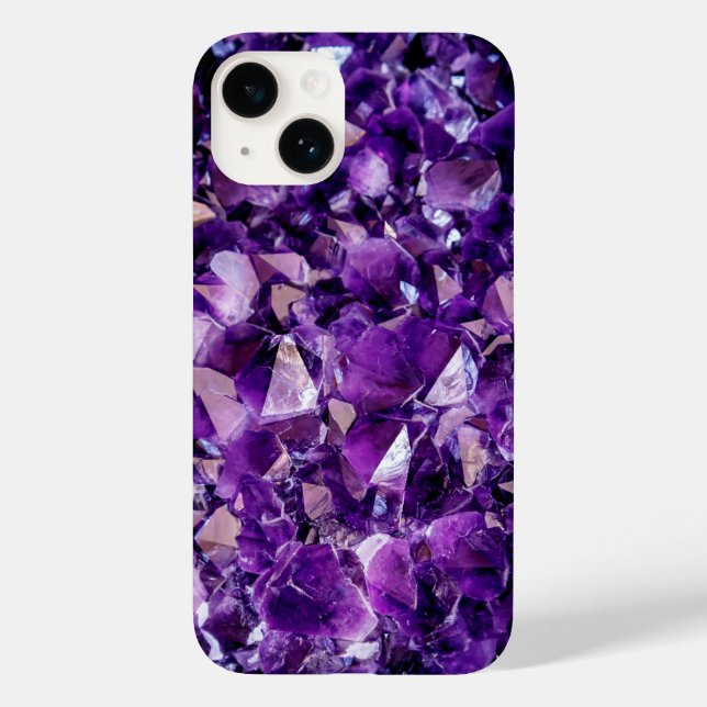 Funda De Case-Mate Para iPhone Estuche IPhone Purple Amethyst Crystal Gemstone (Reverso )