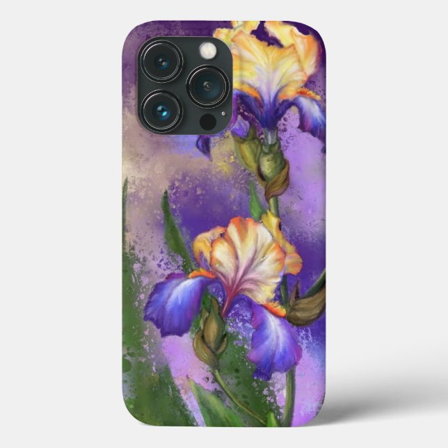 Funda De Case-Mate Para iPhone Estuche Iris Flowers para iPhone (Reverso )