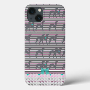 Funda Para iPhone 13 Estuche italiano de Iphone Greyhound, Perro Silly 