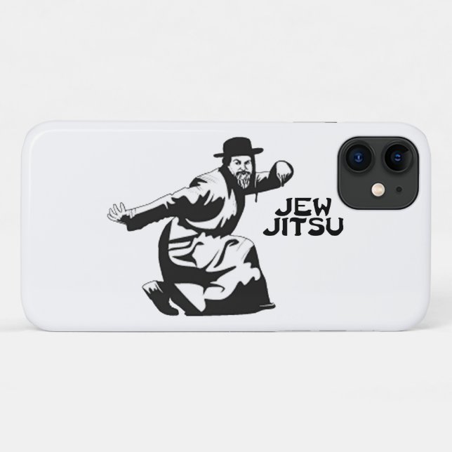 Funda De Case-Mate Para iPhone Estuche Jew Jitsu para iPhone | Judía Bar Mitzvah  (Reverso (horizontal))