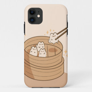 Funda Para iPhone 11 Estuche Kawaii Dim Sum Bunnies para iPhone