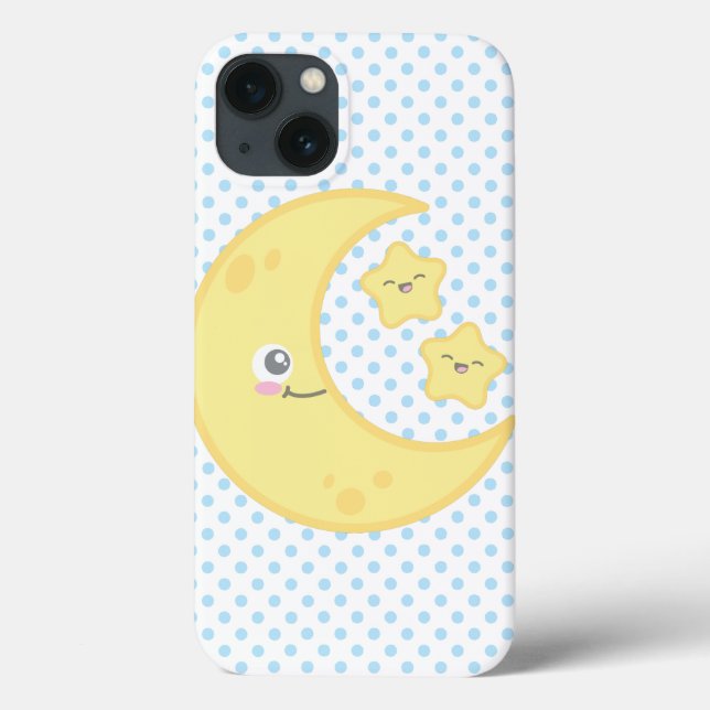 Funda De Case-Mate Para iPhone Estuche Kawaii Moon y Stars iPad Mini (Reverso)