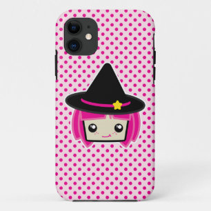 Funda Para iPhone 11 Estuche Kawaii Pink Haired para iPhone