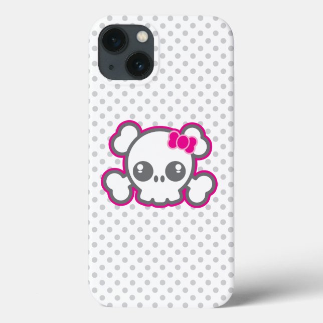 Funda De Case-Mate Para iPhone Estuche Kawaii Pink Ribbon Skull iPad (Reverso)