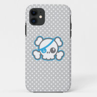 Estuche Kawaii Pirate Skull para iPhone