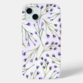 Funda Para iPhone 15 Mini Estuche Lavender Floral para iPhone / iPad