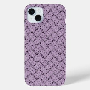 Funda Para iPhone 15 Mini Estuche Lavender Lace Floral para iPhone