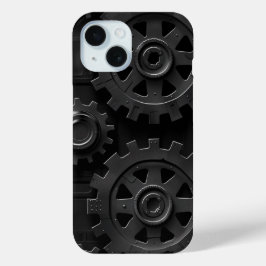 Funda Para iPhone 15 Estuche mecánico para teléfono de puertas negras