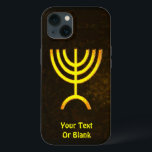 Funda Para iPhone 13 Estuche Menorah Flame para iPhone Funda-Mate<br><div class="desc">Una representación digital dorada y marrón de la menorah judía de siete ramificaciones (hebreo: מְ נ וֹ רָ ‎). Añade tu propio texto. La menorah de siete ramas, utilizada en el santuario portátil establecido por Moisés en el desierto y más tarde en el Templo en Jerusalén, ha sido un símbolo...</div>