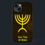 Funda Para iPhone 13 Estuche Menorah Flame para iPhone Funda-Mate<br><div class="desc">Una representación digital dorada y marrón de la menorah judía de siete ramificaciones (hebreo: מְ נ וֹ רָ ‎). Añade tu propio texto. La menorah de siete ramas, utilizada en el santuario portátil establecido por Moisés en el desierto y más tarde en el Templo en Jerusalén, ha sido un símbolo...</div>