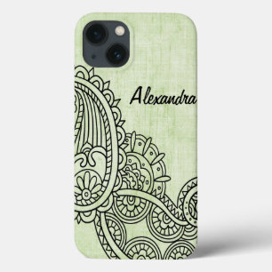 title_seo2 Estuche Mini para iPad Green Mehndi Motif
